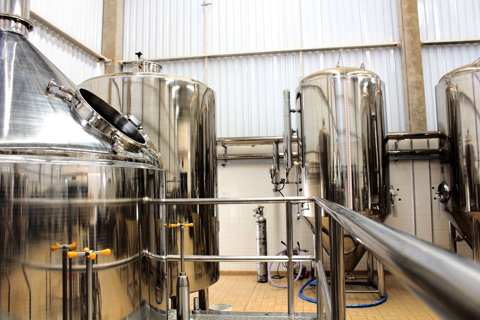 Stainless Steel Tank in an Industrial Plant